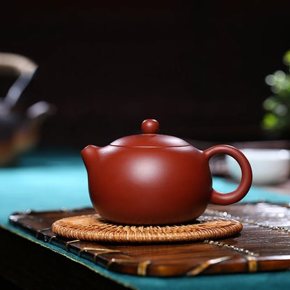 6.8oz true yixing zisha tea pot marked ball shaped infuser holes dahongpao clay xishi kungfu pot on sales free shipping