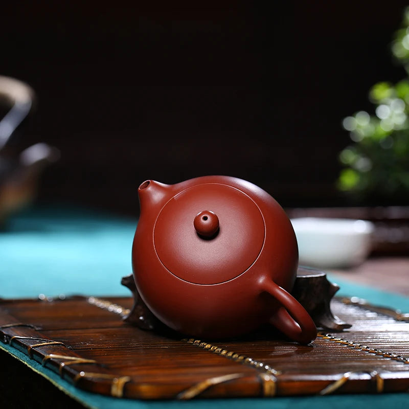 6.8oz true yixing zisha tea pot marked ball shaped infuser holes dahongpao clay xishi kungfu pot on sales free shipping