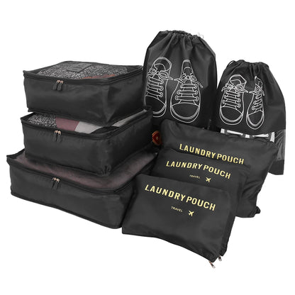 6/8pcs Travel Bag Organizer Clothes Luggage Travel Organizer Blanket Shoes Organizers Bag Suitcase Traveling Pouch Packing Cubes