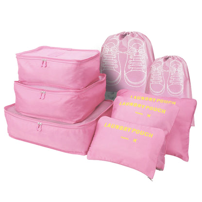 6/8pcs Travel Bag Organizer Clothes Luggage Travel Organizer Blanket Shoes Organizers Bag Suitcase Traveling Pouch Packing Cubes