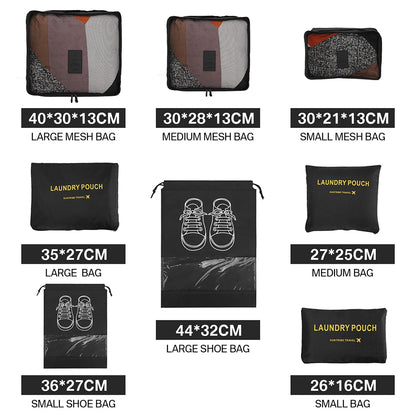 6/8pcs Travel Bag Organizer Clothes Luggage Travel Organizer Blanket Shoes Organizers Bag Suitcase Traveling Pouch Packing Cubes