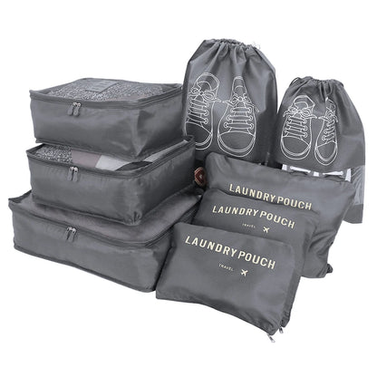 6/8pcs Travel Bag Organizer Clothes Luggage Travel Organizer Blanket Shoes Organizers Bag Suitcase Traveling Pouch Packing Cubes