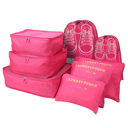 6/8pcs Travel Bag Organizer Clothes Luggage Travel Organizer Blanket Shoes Organizers Bag Suitcase Traveling Pouch Packing Cubes