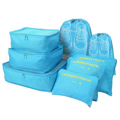 6/8pcs Travel Bag Organizer Clothes Luggage Travel Organizer Blanket Shoes Organizers Bag Suitcase Traveling Pouch Packing Cubes