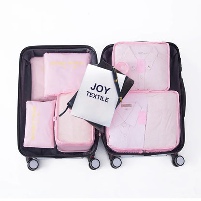 6 PCS Travel Storage Bag Set for Clothes Tidy Organizer Wardrobe Suitcase Pouch Travel Organizer Bag Case Shoes Packing Cube Bag