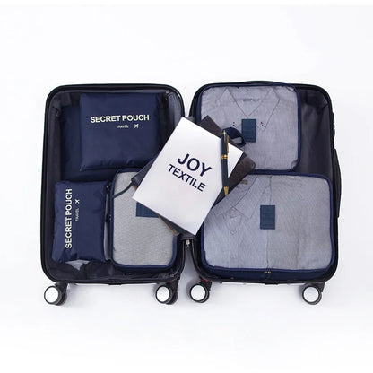6 PCS Travel Storage Bag Set for Clothes Tidy Organizer Wardrobe Suitcase Pouch Travel Organizer Bag Case Shoes Packing Cube Bag