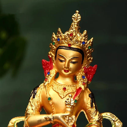 6 inch Buddhist Efficacious Alloy Metal Gilding Vajrasattva Buddha Statue Tibetan Home Putting Decoration Oranments