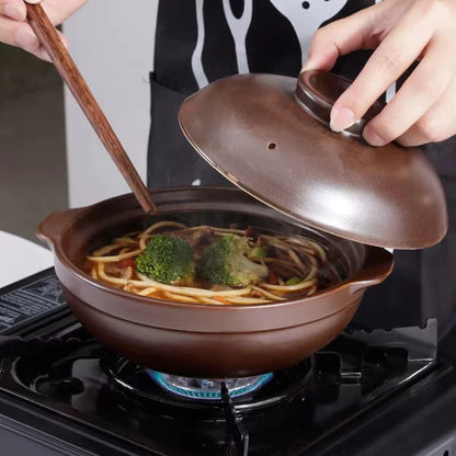 600ml 900ml Casserole Pottery Soup Pot Steamed Rice Braised Chicken Rice Heat Resistant Pot Claypot Gas Claypot Cooking Supplies