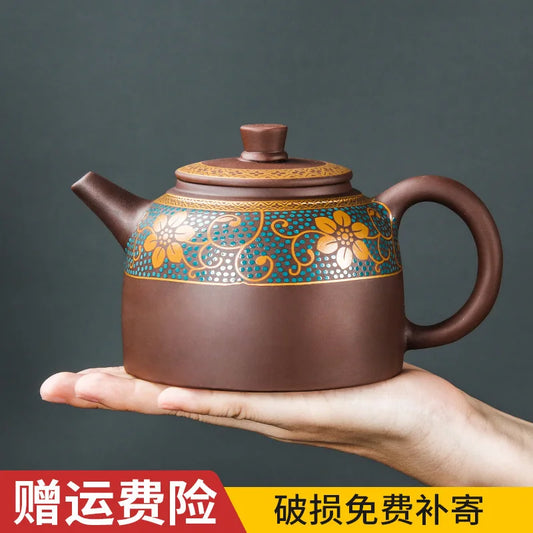 600ml Chinese Yixing Purple Clay Teapot Handmade Ball Hole Filter Beauty Kettle Home Tea Infuser Customized Zisha Teaware