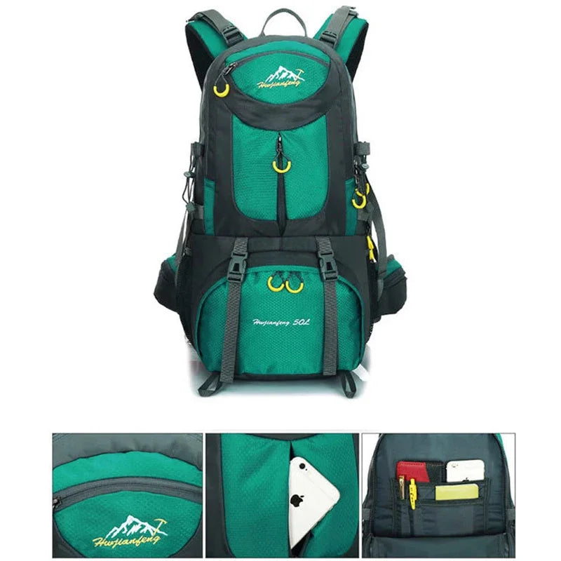60L 50L 40L Men's Outdoor Climbing Travel Rucksack Sports Camping Hiking Backpack School Bag Pack For Male Female Women