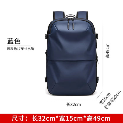 60L Airback Vacuum Compression Travel Backpack Man Waterproof Business Expandable Backpack Outdoor College Laptop Bag Anti Theft
