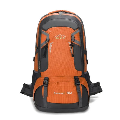 60L Large Capacity Outdoor Mountaineering Bag Waterproof Nylon Travel Bags Shoulder Leisure Sports Travel Backpacks New