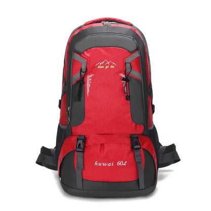 60L Large Capacity Outdoor Mountaineering Bag Waterproof Nylon Travel Bags Shoulder Leisure Sports Travel Backpacks New