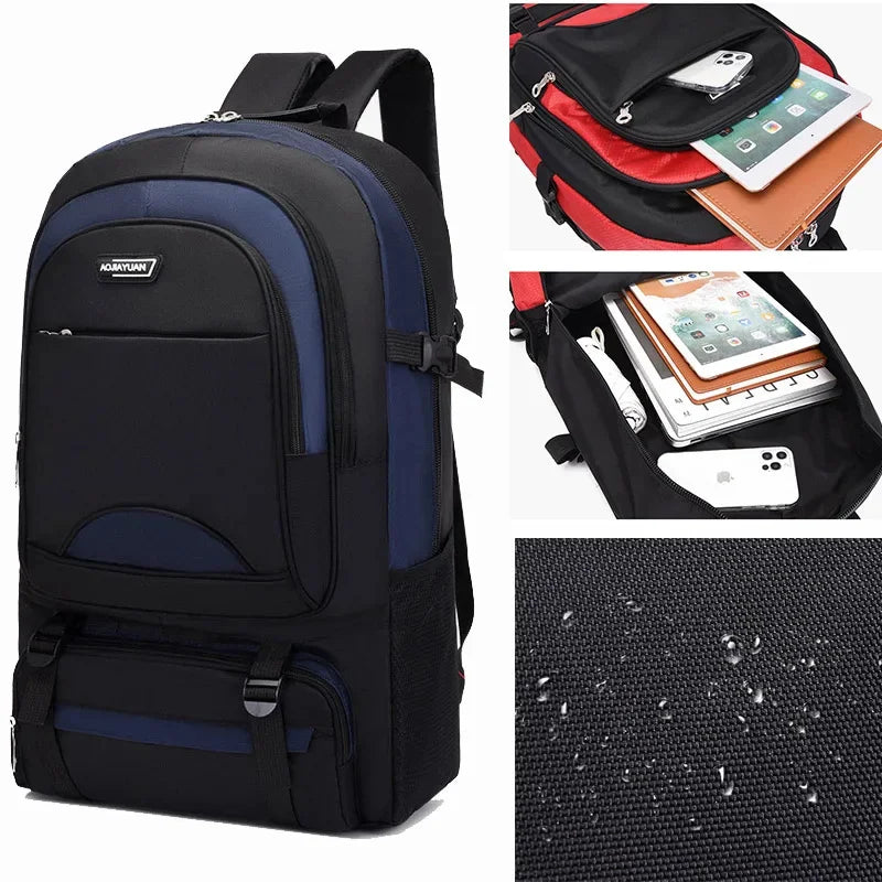 60L Men Unisex Outdoor Backpack Travel Sports Pack Fishing Hiking Climbing Camping Bag Rucksack For Male Women Female
