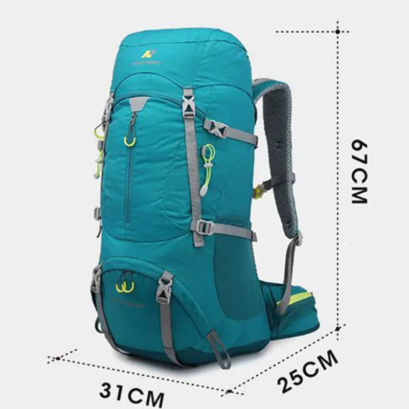 60L Men Unisex Outdoor Hiking Backpack Travel Sports Pack Fishing Bag Climbing Camping Rucksack For Male Women Female