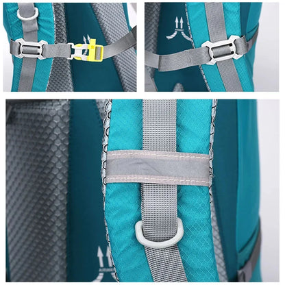 60L Men Unisex Outdoor Hiking Backpack Travel Sports Pack Fishing Bag Climbing Camping Rucksack For Male Women Female