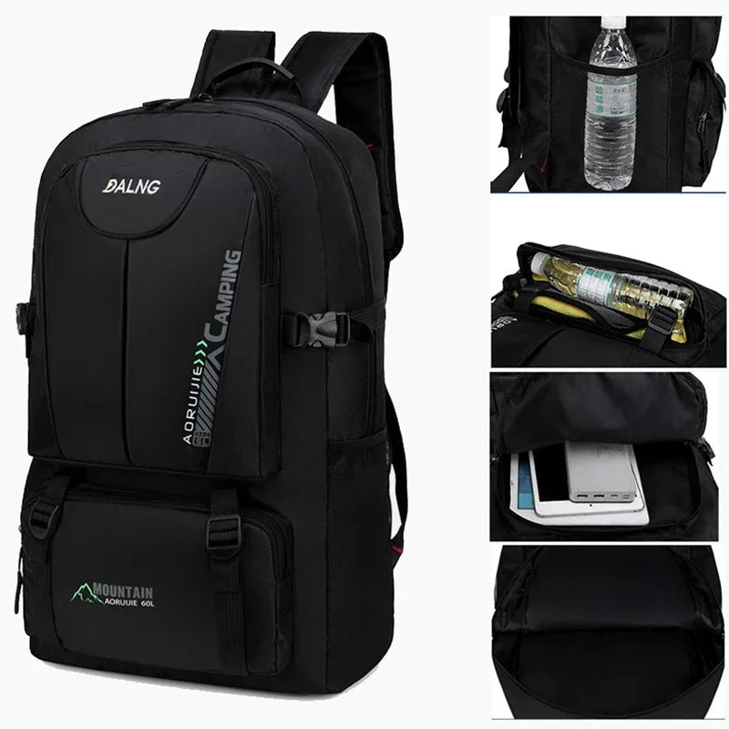 60L Unisex Men's Outdoor Hiking Travel Pack Sports School Bag Fishing Climbing Camping Backpack for Male Women Female