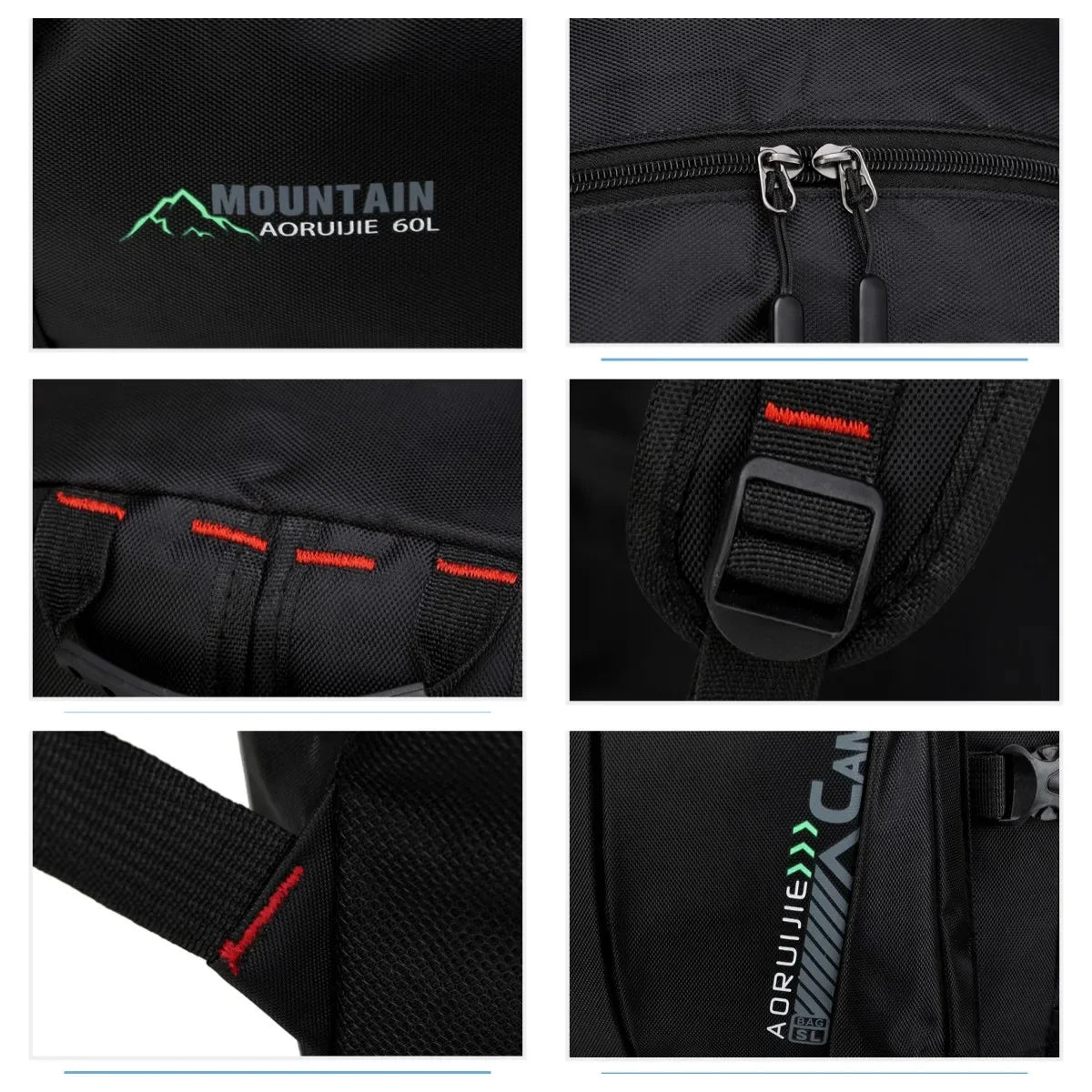 60L Unisex Men's Outdoor Hiking Travel Pack Sports School Bag Fishing Climbing Camping Backpack for Male Women Female