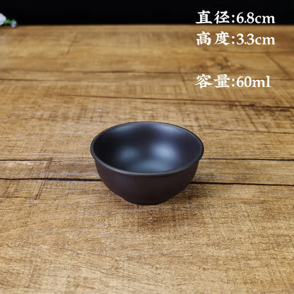 60cc Chinese Handmade Purple Clay Tea Cup Travel Pu'er Teacup Zisha Tea Set Water Cup Household Drinkware Tea Accessories