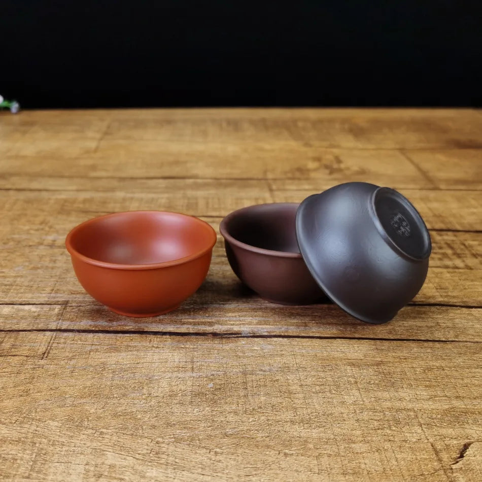 60cc Chinese Handmade Purple Clay Tea Cup Travel Pu'er Teacup Zisha Tea Set Water Cup Household Drinkware Tea Accessories