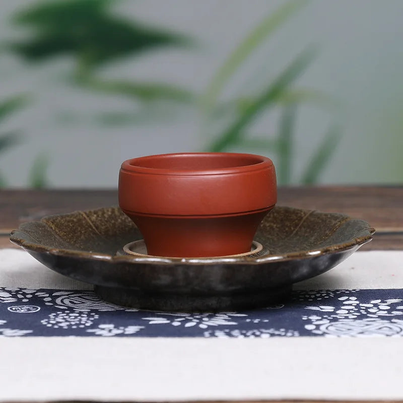 60cc Chinese Purple Clay Teacup Coffee Cup Oolong Tea Handmade Boutique Tea Bowl Master Tea Cup Portable Personal kung fu Single