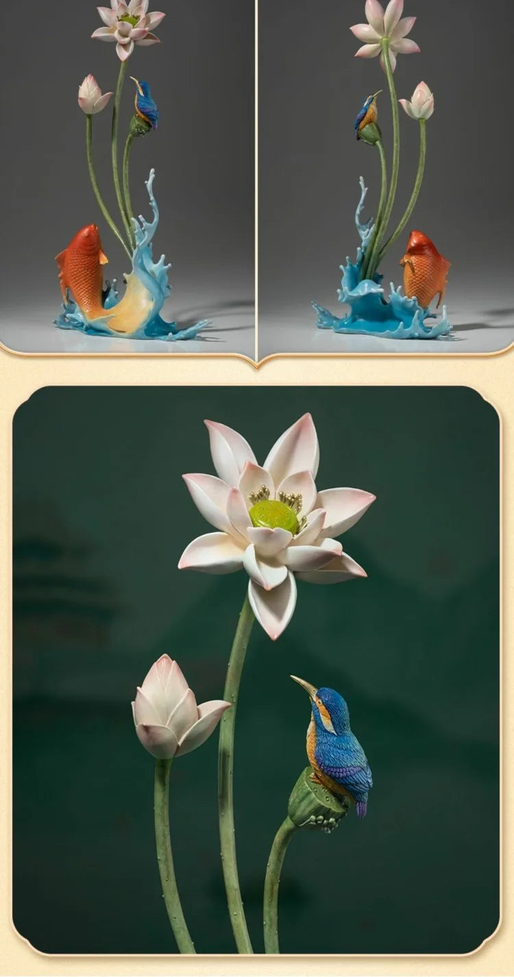 60cm large Limited Edition home decor TOP ART copper carving decorative art LIAN NIAN YOU YU good luck Auspicious decoration