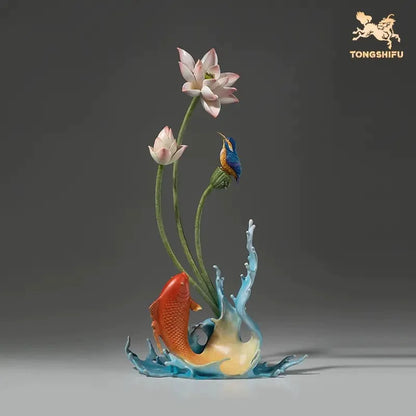 60cm large Limited Edition home decor TOP ART copper carving decorative art LIAN NIAN YOU YU good luck Auspicious decoration