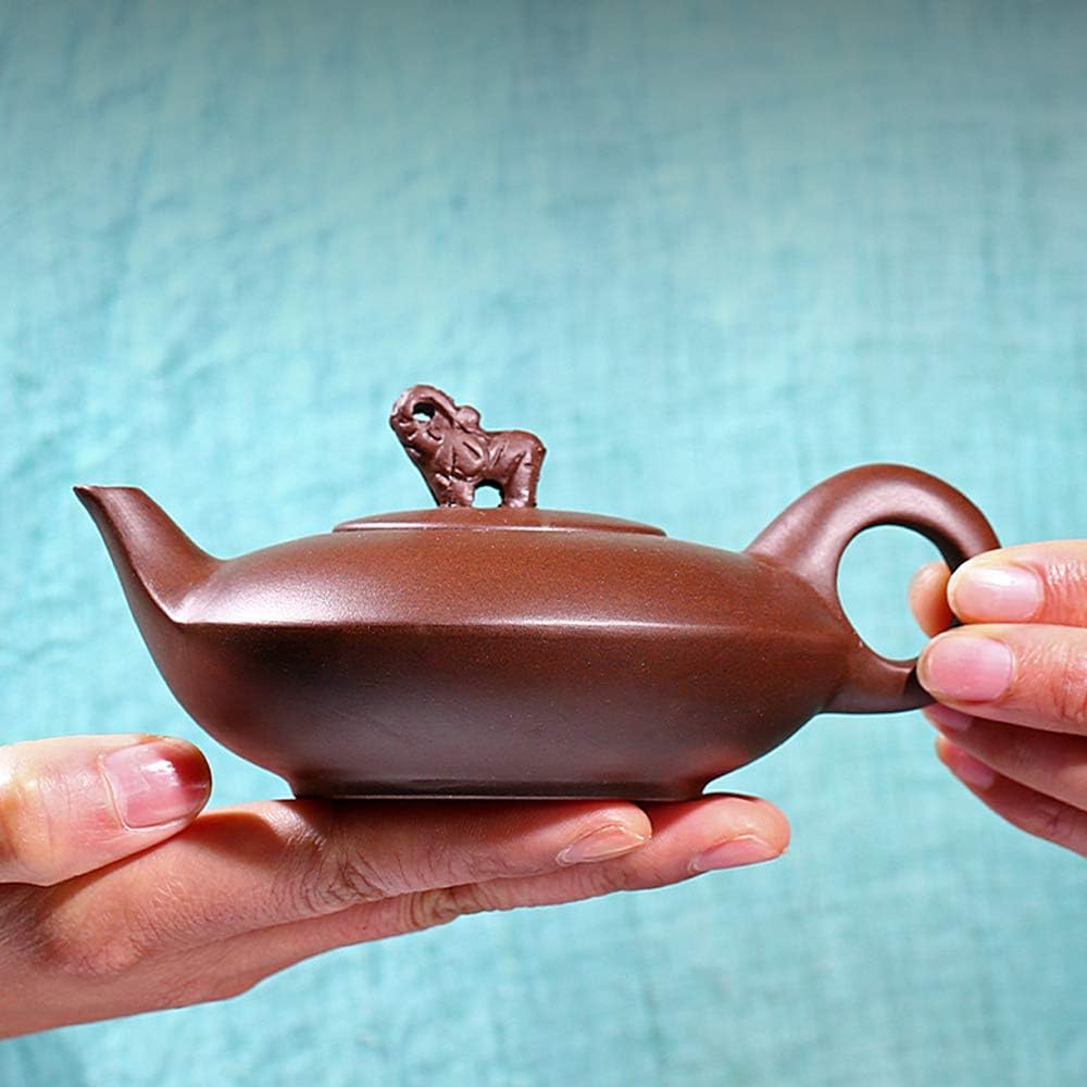 Chinese Yixing Purple Clay Handmade Half Moon Tea Pot Zisha Zi Ni Teapot 200cc