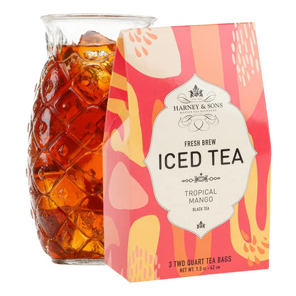 Harney & Sons Fresh Brew Peach Iced Tea, 3 count box, Makes 6 Quarts of Iced Tea