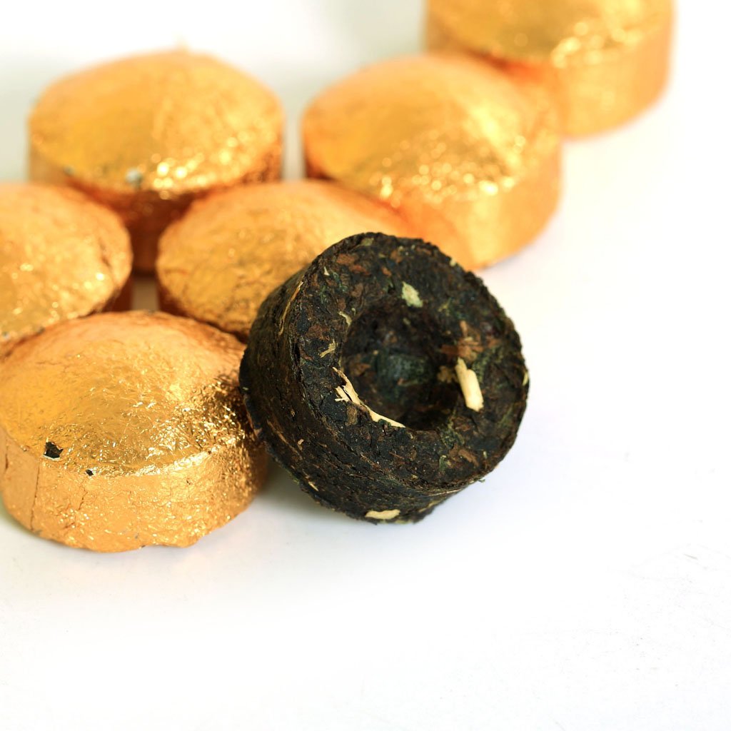 Puerh Tea Cake 20Pcs / 3.17oz 2015 Year Ripe Shu Sticky Glutinous Rice Flavor - Yunnan Pu-erh Pu erh Puer Pu'er Chinese Tea - Mini Tuocha