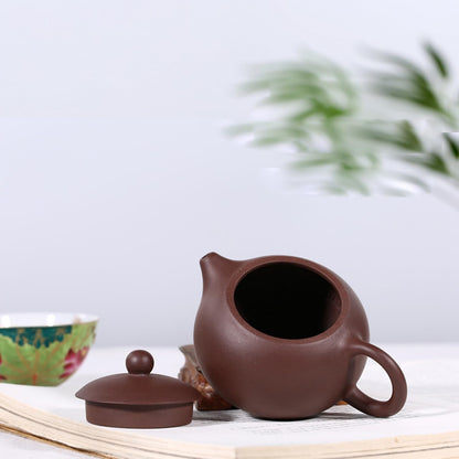 EEYZD Fine Handmade Zisha Teapot,Hand Painted White Plum Blossom Xishi Pot,Chinese Yixing Kungfu Ceramic Mini Teapot,7 teapot