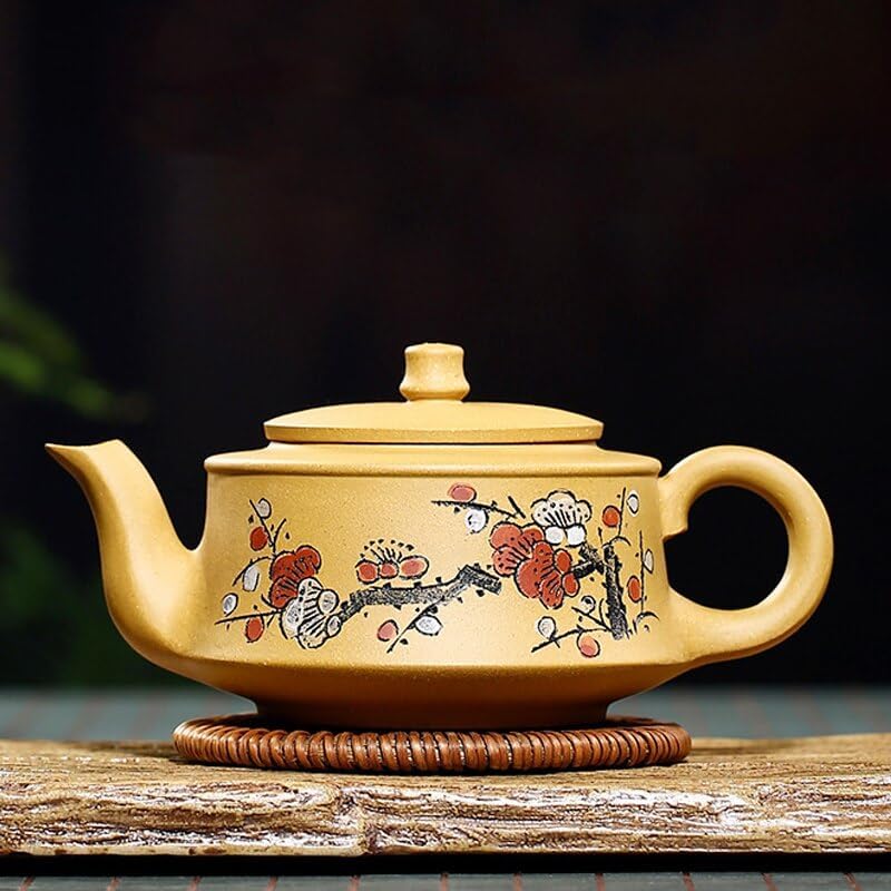 240ml Zisha Teapot Plum Blossom Teapot Chinese Tea Ceremony Pu'er Tea Tea Set Pot Drinking Crafts