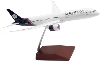 SkyMarks Daron Aeroméxico 787-9 1/200 Collectible Injection-Molded Plastic Airplane Model with Plastic Display Stand for Ages 14+