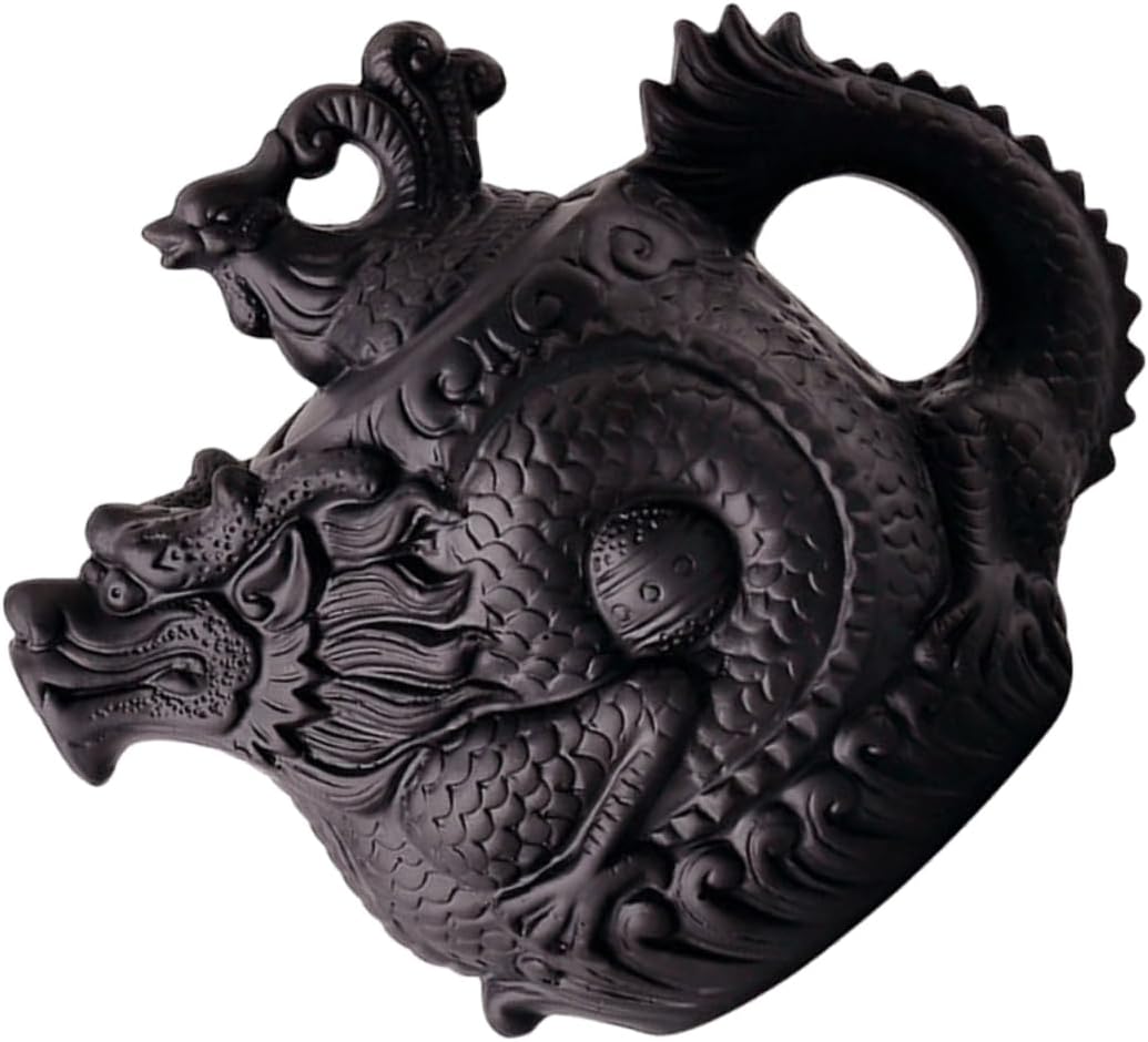Ciieeo Dragon Phoenix Purple Clay Teapot Cast Iron Teapot Frog Teapot Traditional Dragon Teapot Ceramic Zisha Teapot Chinese Teapot Tea Pot for Loose Tea Travel Chinese Style Open The Pot