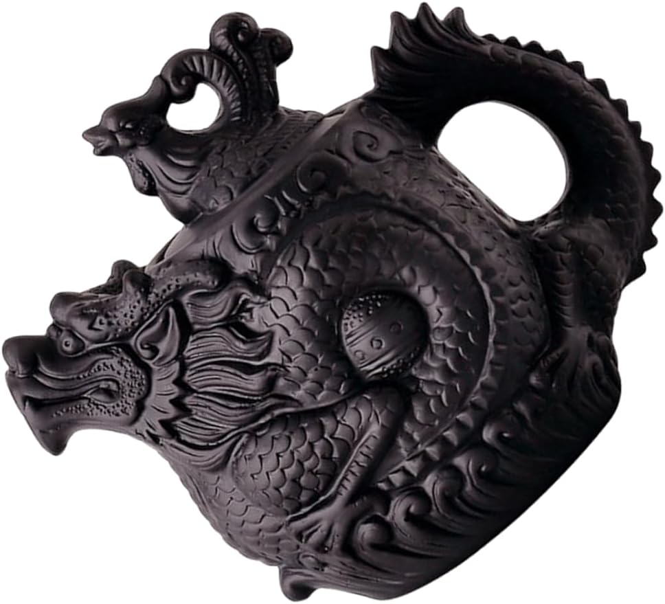 Ciieeo Dragon Phoenix Purple Clay Teapot Cast Iron Teapot Frog Teapot Traditional Dragon Teapot Ceramic Zisha Teapot Chinese Teapot Tea Pot for Loose Tea Travel Chinese Style Open The Pot