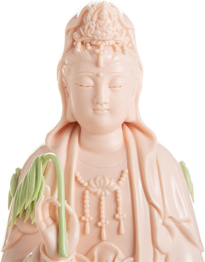 Top Ceramic Guan Yin Statue - Handmade Quan Yin Statues, Kwan Yin Statues, Quan Am Statue, Kuan Yin Statue,Guanyin Statue for Meditation Altar, Female Buddha Statue-Goddess of Mercy and Compassion