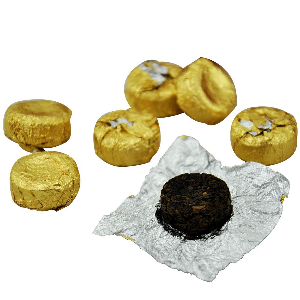 TAETEA Gold Tuo PU'ER TEA, Aged Fermented Puerh Tea Black Tea 12 Cups for Daily Drink and Gift (Raw)