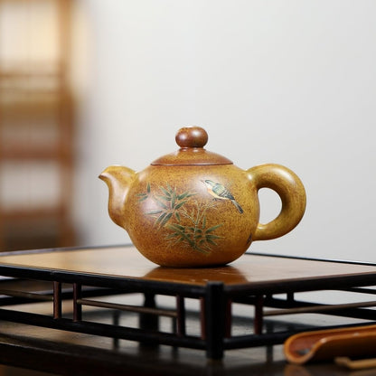 SILINE Yixing Clay Teapot 9 Oz/270ml,Chinese Officially Certified Master Handmade Zisha Tea Pot Collection (Bian XiShi,Zini Purple Clay)
