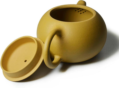 Teapot Chinese Yixing Clay Yellow Xishi Pots Large Capacity 400ml Infuser for Loose Tea (Large capacity)