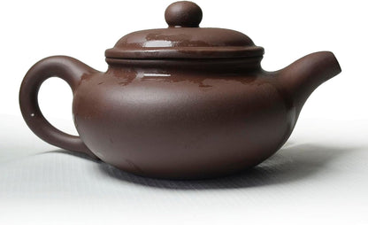 Teapot Chinese Yixing Genuine Black Clay Zisha 11oz Classics Fanggu Pot Infusers Tea (Zini purple clay)