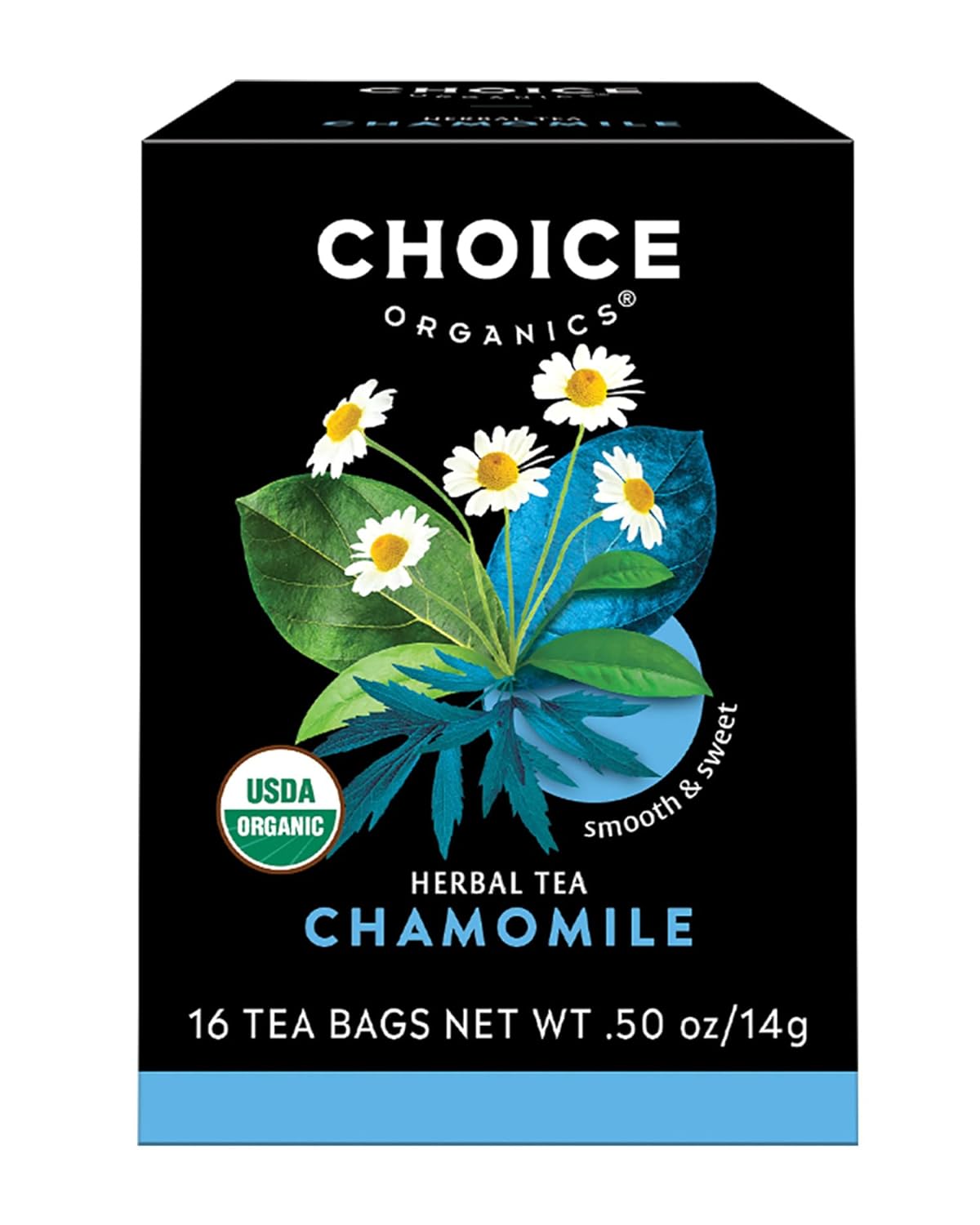 Choice Organics - Organic Chamomile Tea (3 Pack) - Compostable - Caffeine Free - 48 Organic Herbal Tea Bags