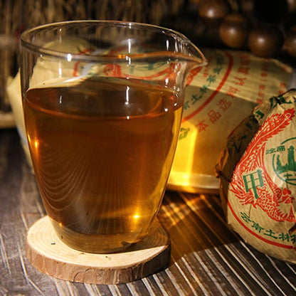 FullChea - 2010 Tulin Raw Puerh Tuocha - Pu Erh Tea Loose Leaf - Sheng Puerh From Yunnan - Aid Digestion (10.58oz/ 300g)