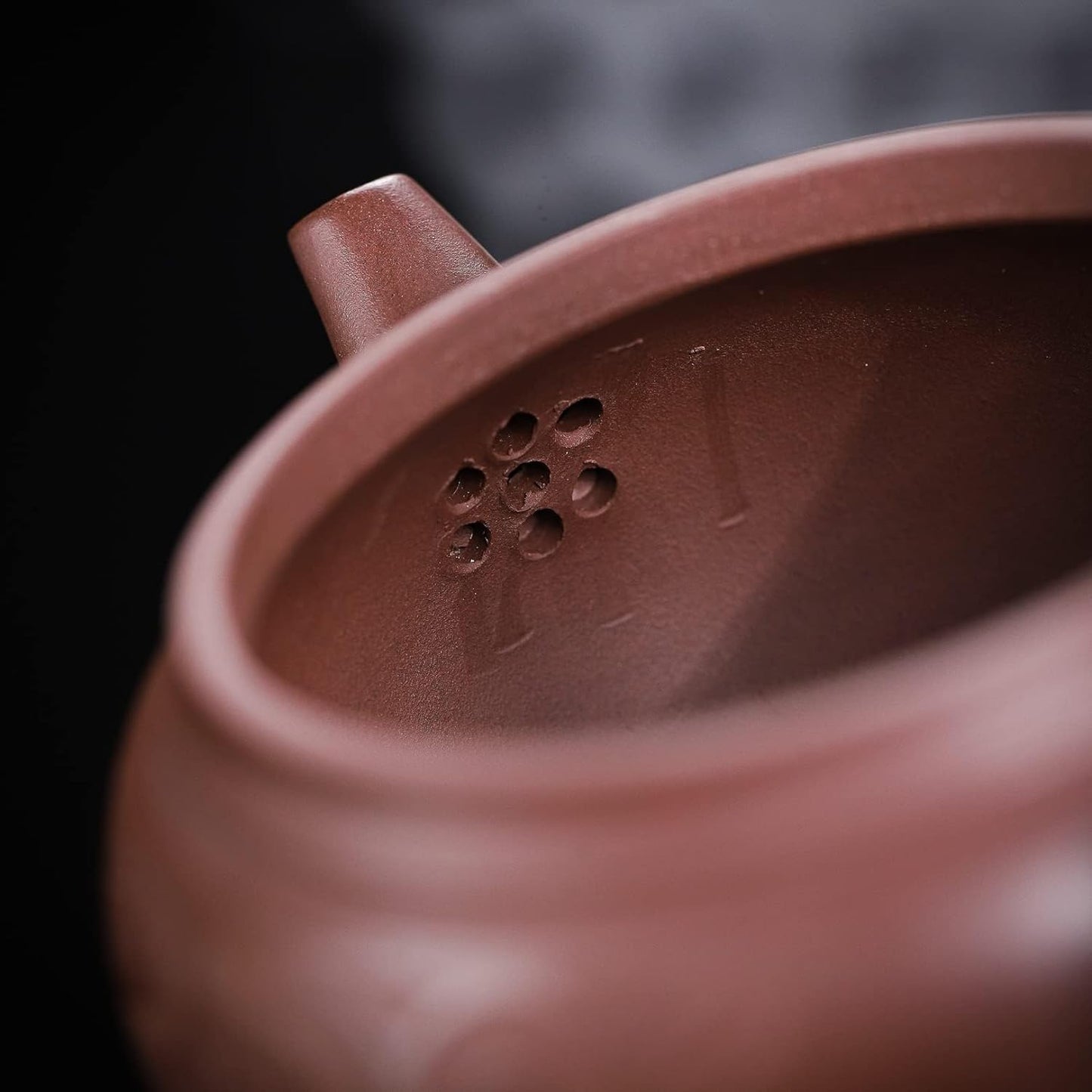 SILINE Zisha Teapot,Chinese Yixing Clay Handmade Purple Teapot 7.8 Oz, Infuse Brew Kung Fu Loose Leaf Tea Maker -Hanwa,Purple Clay