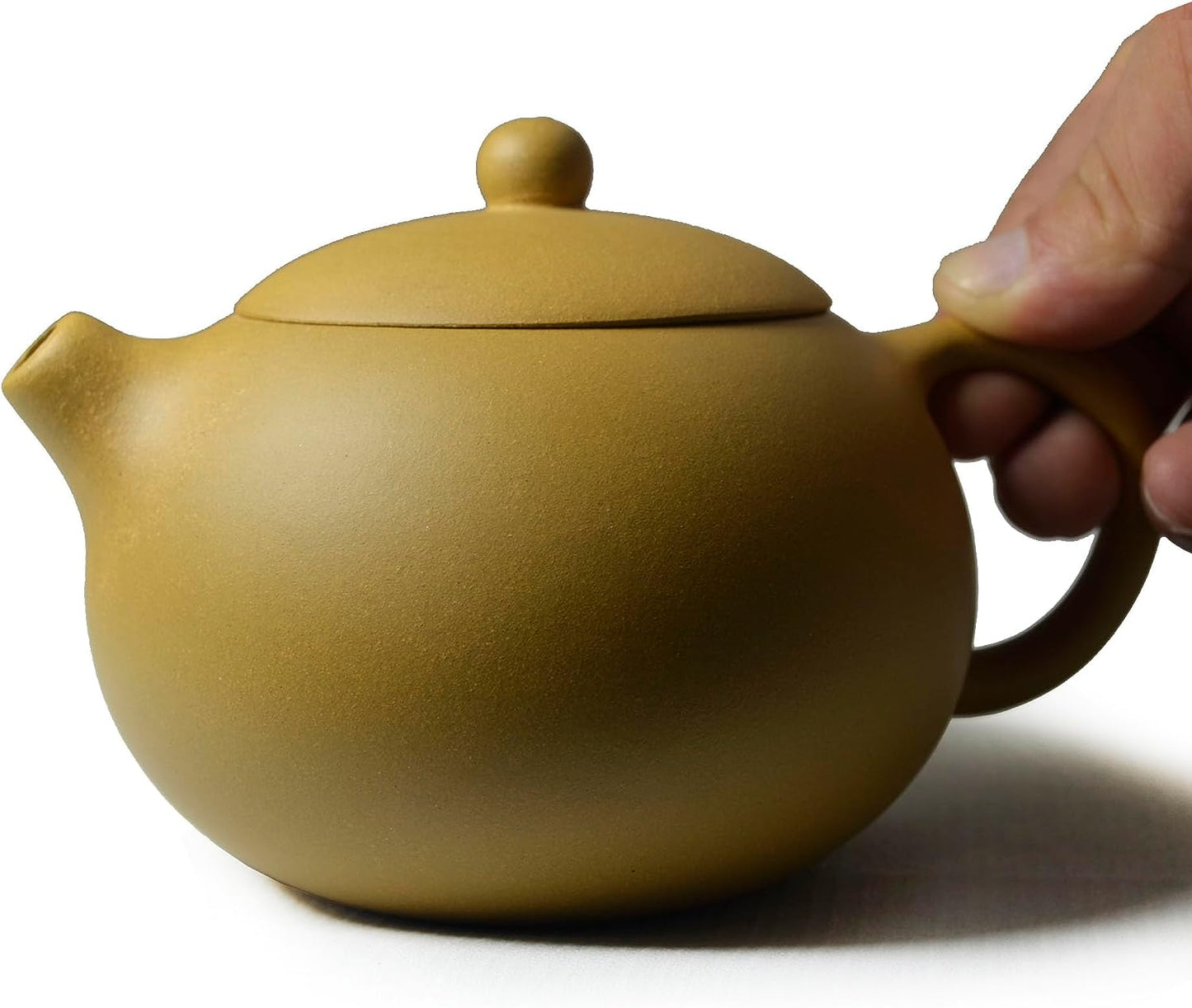 Teapot Chinese Yixing Clay Yellow Xishi Pots Large Capacity 400ml Infuser for Loose Tea (Large capacity)