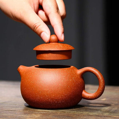 GDLK Yixing Xishi Teapot 200ml Chinese Zisha Clay Tea Pot Dragon Blood Sand Red