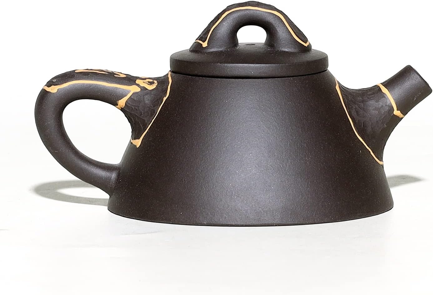 SILINE Zisha Tea Pot - Bawang Shipiao 6.2 Oz,Chinese Genuine Yixing Clay HandmadeTeapot with Filter,Infuser Kung Fu Loose Leaf Tea Maker Set