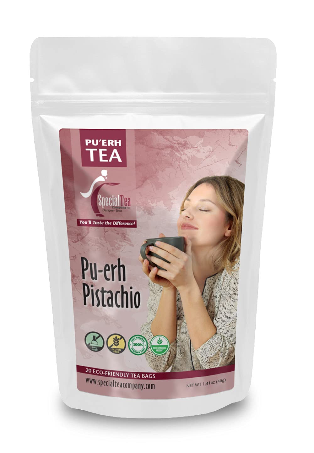 SpecialTea Company Pu-erh Pistachio Pu'erh Tea - 20 Tea Bags