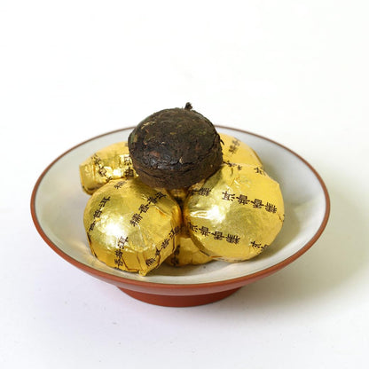 Puerh Tea Cake 80Pcs / 12.7oz 2015 Year Ripe Shu Sticky Glutinous Rice Flavor - Yunnan Pu-erh Pu erh Puer Pu'er Chinese Tea - Mini Tuocha