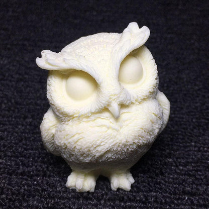 Statues for Home Decor Figurin Owl Mini Statue White Crafts Home Decoration Figurines Car Decoration Accessories Gift