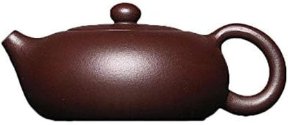 Zisha Teapot Purple Clay Teapot Handmade,220ml Capacity Teapot Purple Clay Ball Hole Flat Kung Fu Tea Set